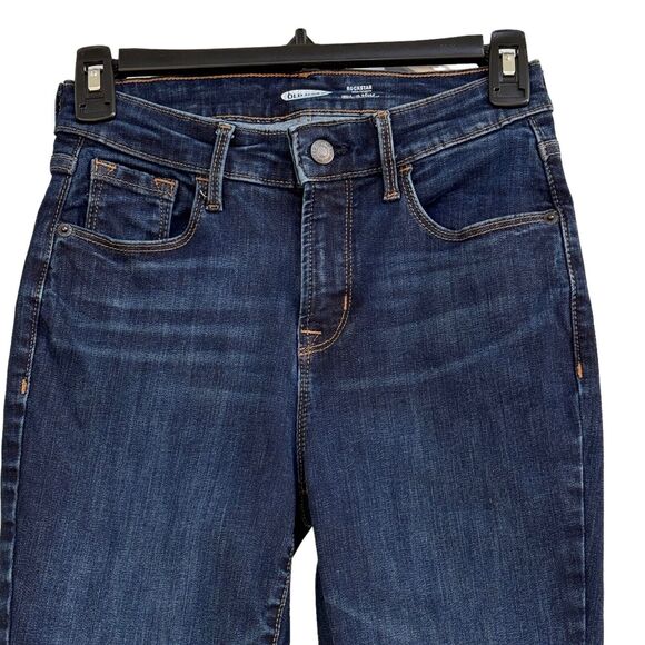 Old Navy SZ 2P Rockstar Super Skinny Jeans High-Rise Stretch Zip-Fly Dark Wash - Picture 2 of 9